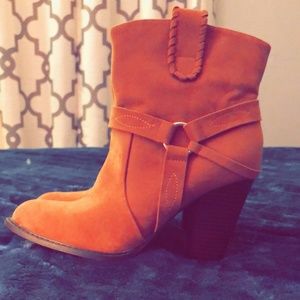 Cowboy style ankle boots